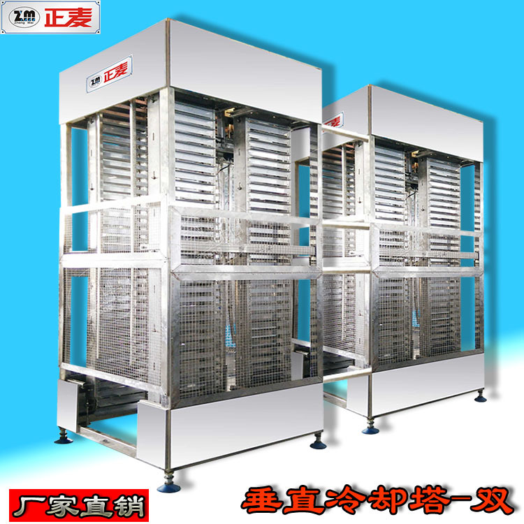 垂直冷卻塔食品廠餅干蛋糕生產(chǎn)線降溫雙塔冷卻架廠家定制